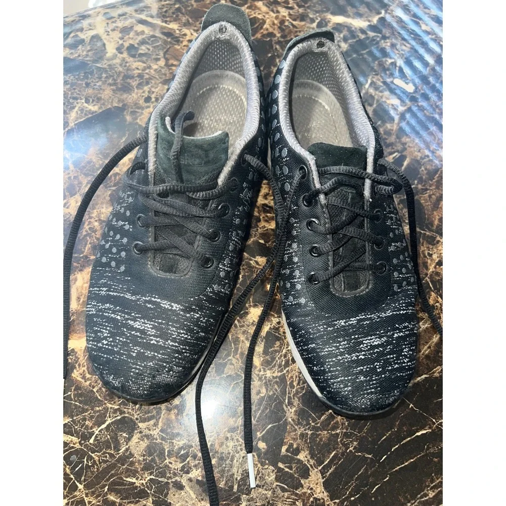Dansko Charlie Black Grey Space Dye Polka Dot Walking Shoes Sneakers Womens 39